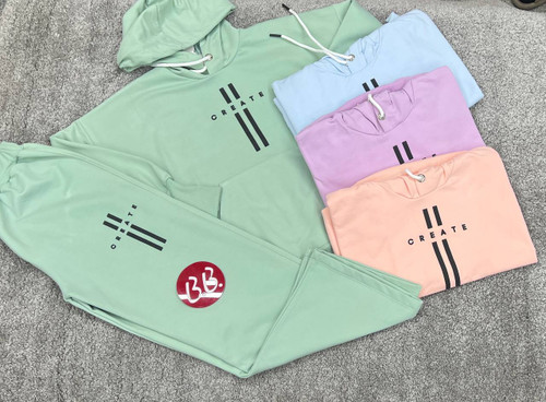 هودی شلوار زنانه ،شلوار بگ،رنگبندی پاستیلی ،قواره دار